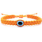 Evil eye amulet, good luck bracelet, good luck orange string wristband, evil eye protection, good luck charm, adjustable for man and woman