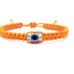 Evil eye amulet, good luck bracelet, evil eye orange string wristband, evil eye protection, good luck charm, adjustable for man and woman