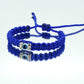 Kids size Evil eye amulet, good luck braided bracelet, evil eye blue string wristband for kids, evil eye protection, good luck charm