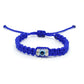 Kids size Evil eye amulet, good luck braided bracelet, evil eye blue string wristband for kids, evil eye protection, good luck charm