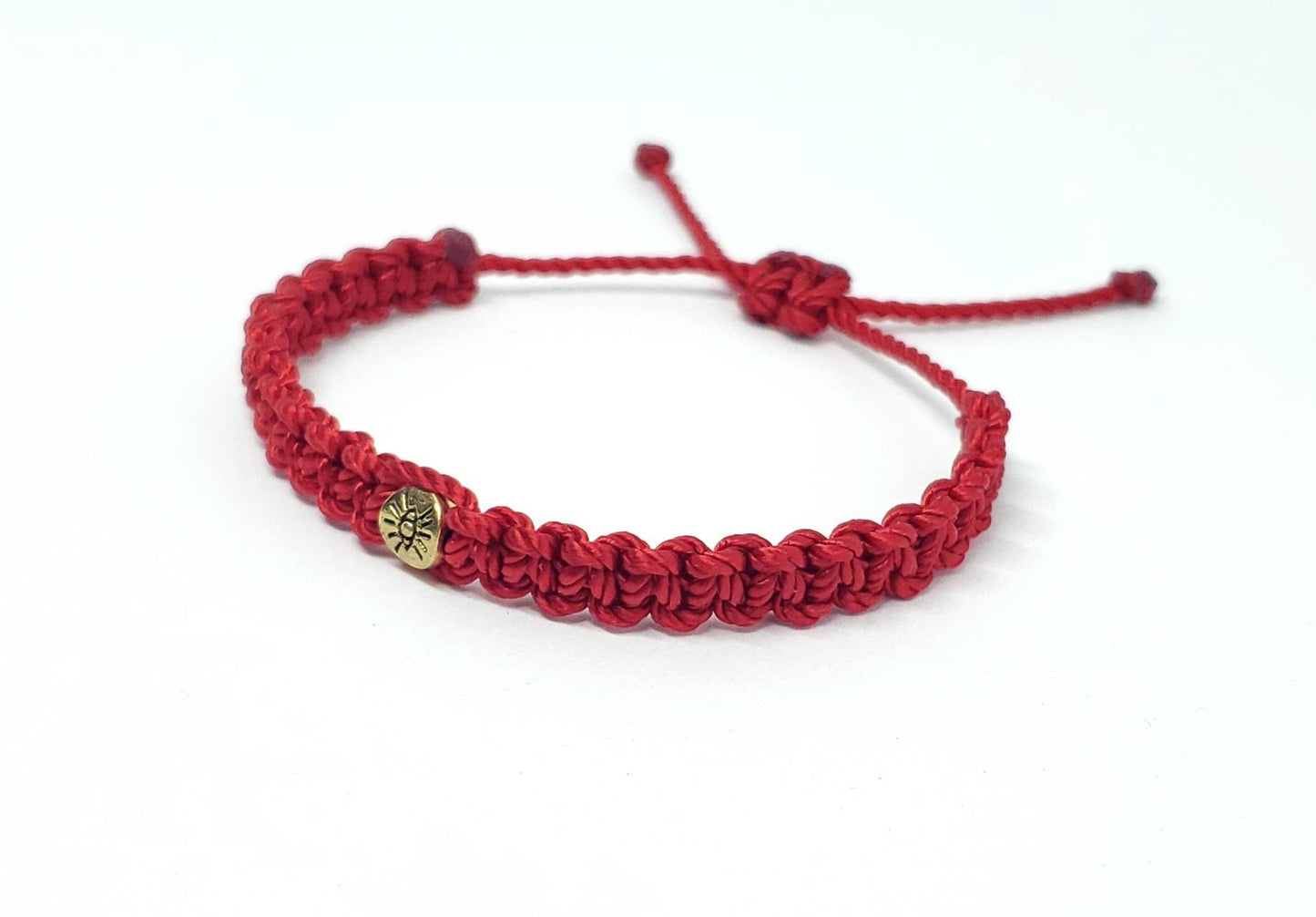 Kids size red string evil eye bracelet, evil eye protection, Evil eye amulet, good luck charm braided bracelet for kids, adjustable