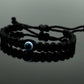 Kids size Evil eye amulet good luck braided bracelet evil eye black string wristband for kids evil eye protection good luck charm adjustable