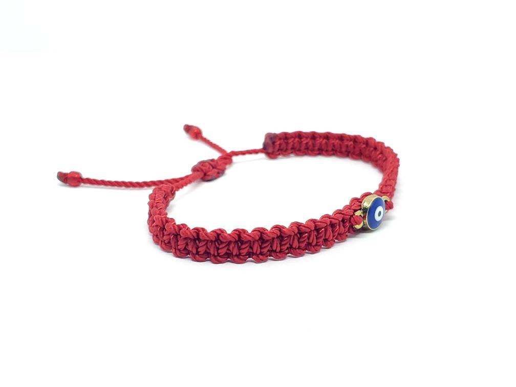 Evil eye bracelet good luck red string bracelet, evil eye charm, braided red string wristband, evil eye protection bracelet for man & woman