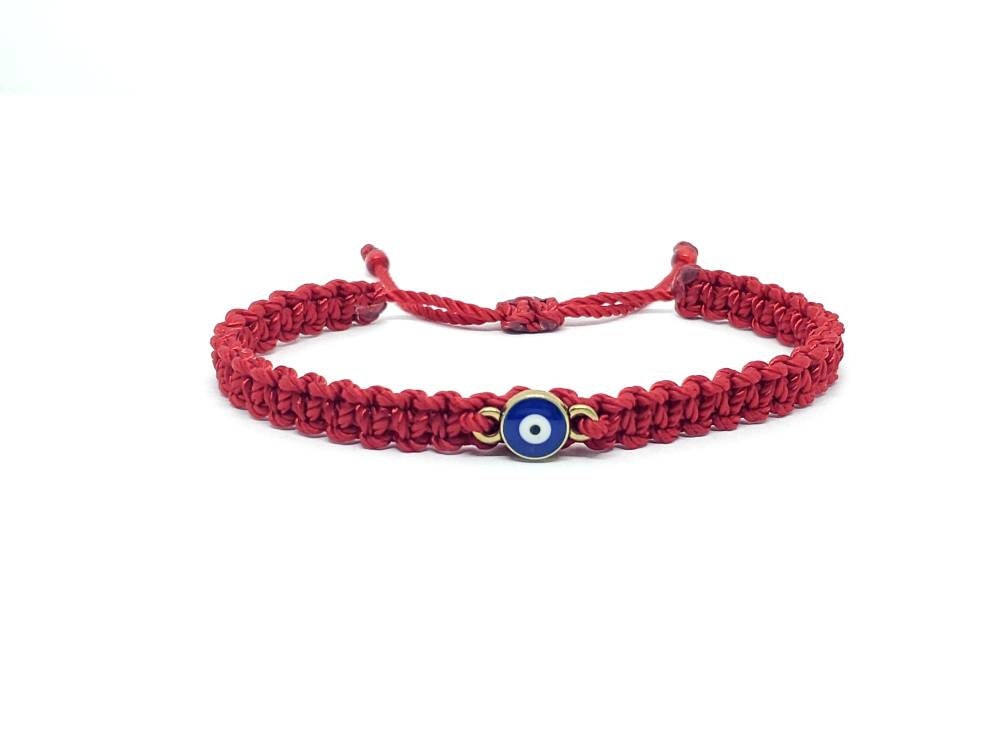 Evil eye bracelet good luck red string bracelet, evil eye charm, braided red string wristband, evil eye protection bracelet for man & woman