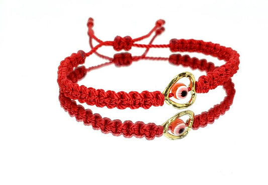 Evil eye bracelet good luck red string bracelet, evil eye charm, braided red string wristband evil eye protection bracelet for man and woman