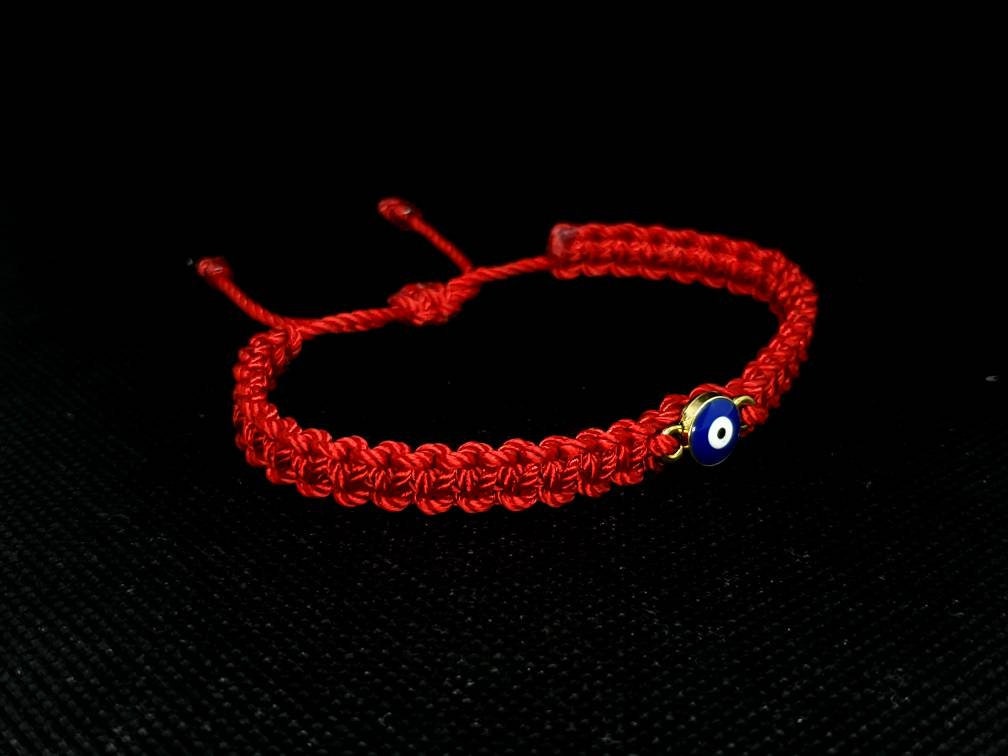 Evil eye bracelet good luck red string bracelet, evil eye charm, braided red string wristband, evil eye protection bracelet for man & woman