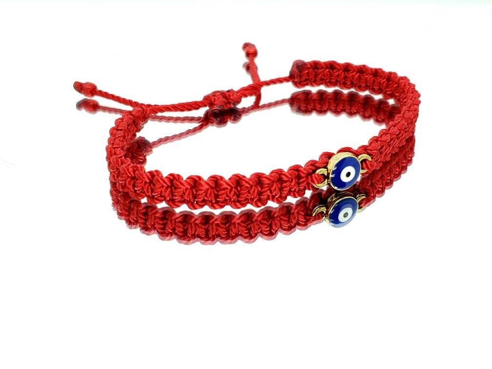 Evil eye bracelet good luck red string bracelet, evil eye charm, braided red string wristband, evil eye protection bracelet for man & woman