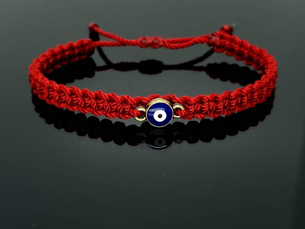 Evil eye bracelet good luck red string bracelet, evil eye charm, braided red string wristband, evil eye protection bracelet for man & woman