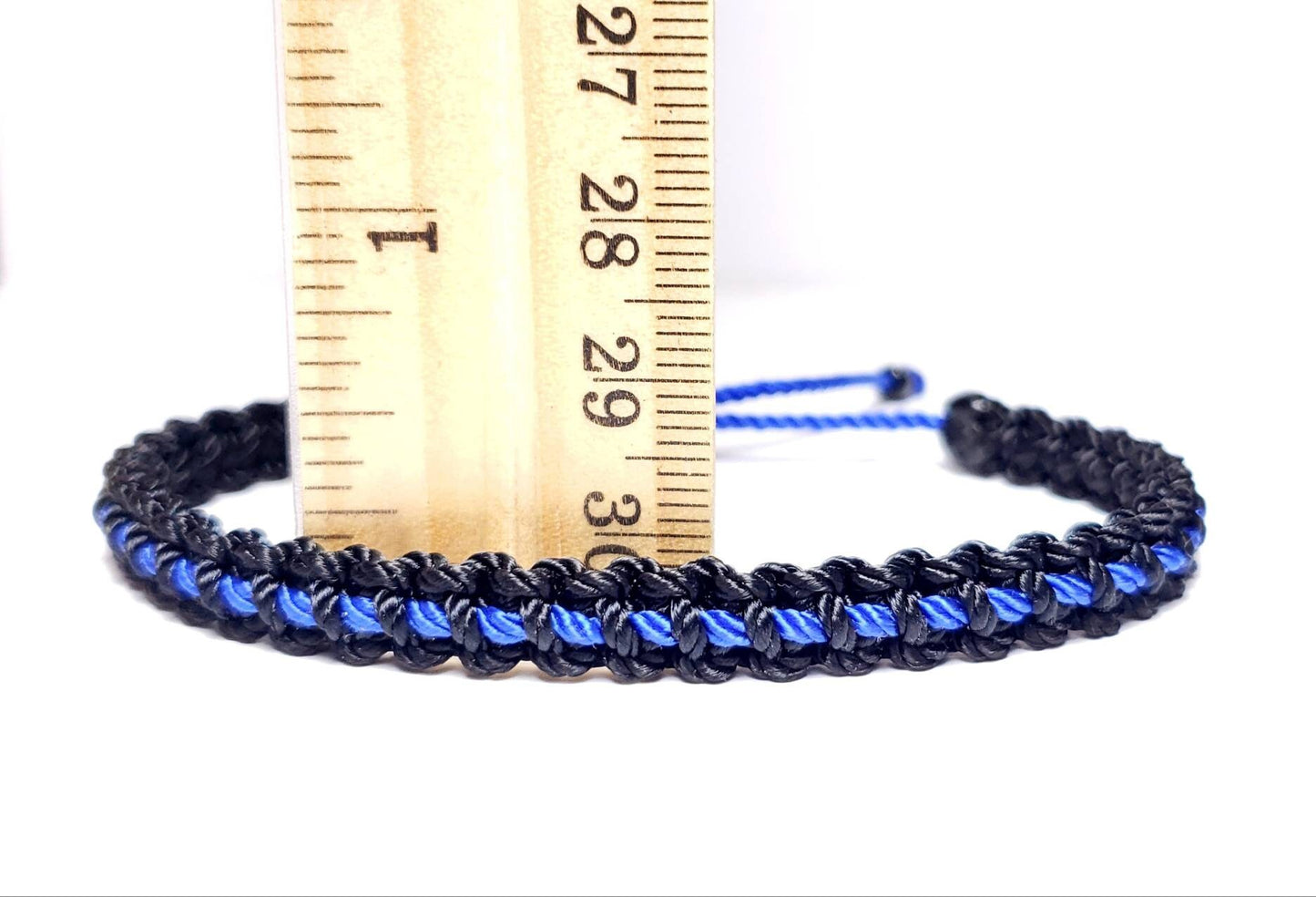 ANKLET- Thin blue line anklet, Police thin blue line, thin blue line support police anklet, adjustable.