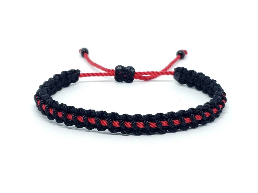 ANKLET -Thin red line anklet, firefighter anklet, Fashionable and durable thin red line support.