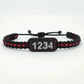 firefighter Thin red line badge bracelet red line bracelet with badge number support firefighter wristband braided bracelet for man & woman