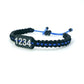 Thin blue line police badge number bracelet, Police bracelet, thin blue line support police wristband, adjustable badge number wristband