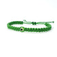 evil eye protection bracelet, green string money wristband, braided evil eye bracelet adjustable for man and woman