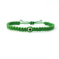 evil eye protection bracelet, green string money wristband, braided evil eye bracelet adjustable for man and woman