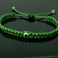 evil eye protection bracelet, green string money wristband, braided evil eye bracelet adjustable for man and woman