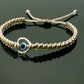 evil eye bracelet, beige string evil eye protection wristband, good luck braided bracelet, adjustable for man and woman