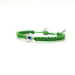 evil eye bracelet, green string evil eye protection wristband, good luck braided bracelet, adjustable for man and woman