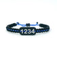 Thin blue line police badge number bracelet, Police bracelet, thin blue line support police wristband, adjustable badge number wristband