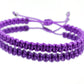 evil eye bracelet purple color string, braided evil eye protection bracelet, adjustable, good luck charm for man & woman