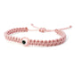 evil eye bracelet, beautiful pink string evil eye wristband braided evil eye protection bracelet, good luck charm wristband, adjustable