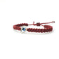 evil eye bracelet, burgundy string evil eye protection wristband, good luck braided bracelet, adjustable for man and woman