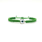 evil eye bracelet, green string evil eye protection wristband, good luck braided bracelet, adjustable for man and woman