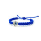 Kids size Hamsa hand royal blue string bracelet, for happiness, luck, health, and good fortune, good luck and evil eye protection for kids