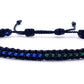 ANKLET- half Thin blue Line half thin green line braided anklet  -new -1/2 geen line, 1/2 blue line -for man & woman