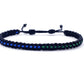 ANKLET- half Thin blue Line half thin green line braided anklet  -new -1/2 geen line, 1/2 blue line -for man & woman