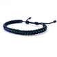 ANKLET- half Thin blue Line half thin green line braided anklet  -new -1/2 geen line, 1/2 blue line -for man & woman