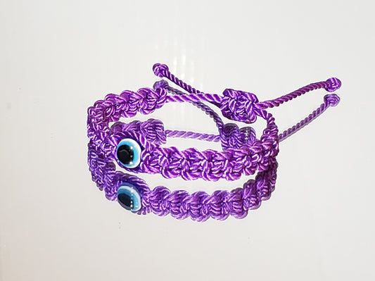 Baby evil eye bracelet, Newborn infants & small children bracelet for evil eye protection, Baby Evil eye amulet, evil eye protection purple