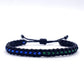 Half thin blue line and half thin green line bracelet, half blue line and half green line -support wristband -new -adjustable