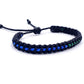 Half thin blue line and half thin green line bracelet, half blue line and half green line -support wristband -new -adjustable