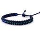 Half thin blue line and half thin green line bracelet, half blue line and half green line -support wristband -new -adjustable