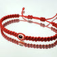 ANKLET -evil eye red string Anklet, braided red string anklet, evil eye protection charm, new, adjustable for man and woman