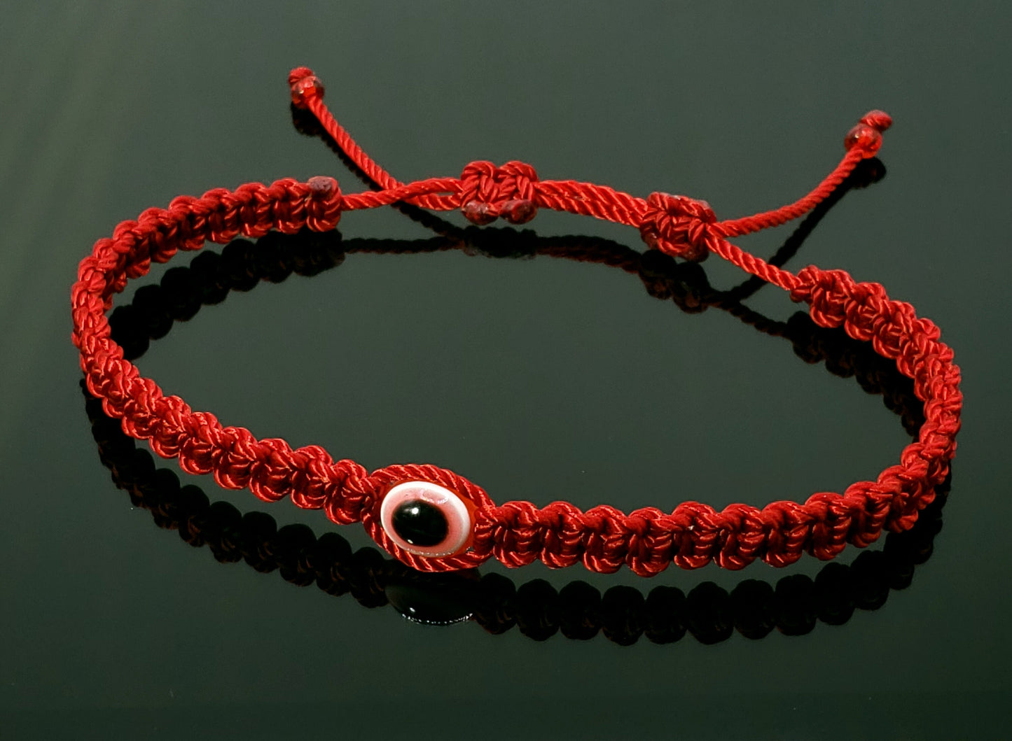 ANKLET -evil eye red string Anklet, braided red string anklet, evil eye protection charm, new, adjustable for man and woman