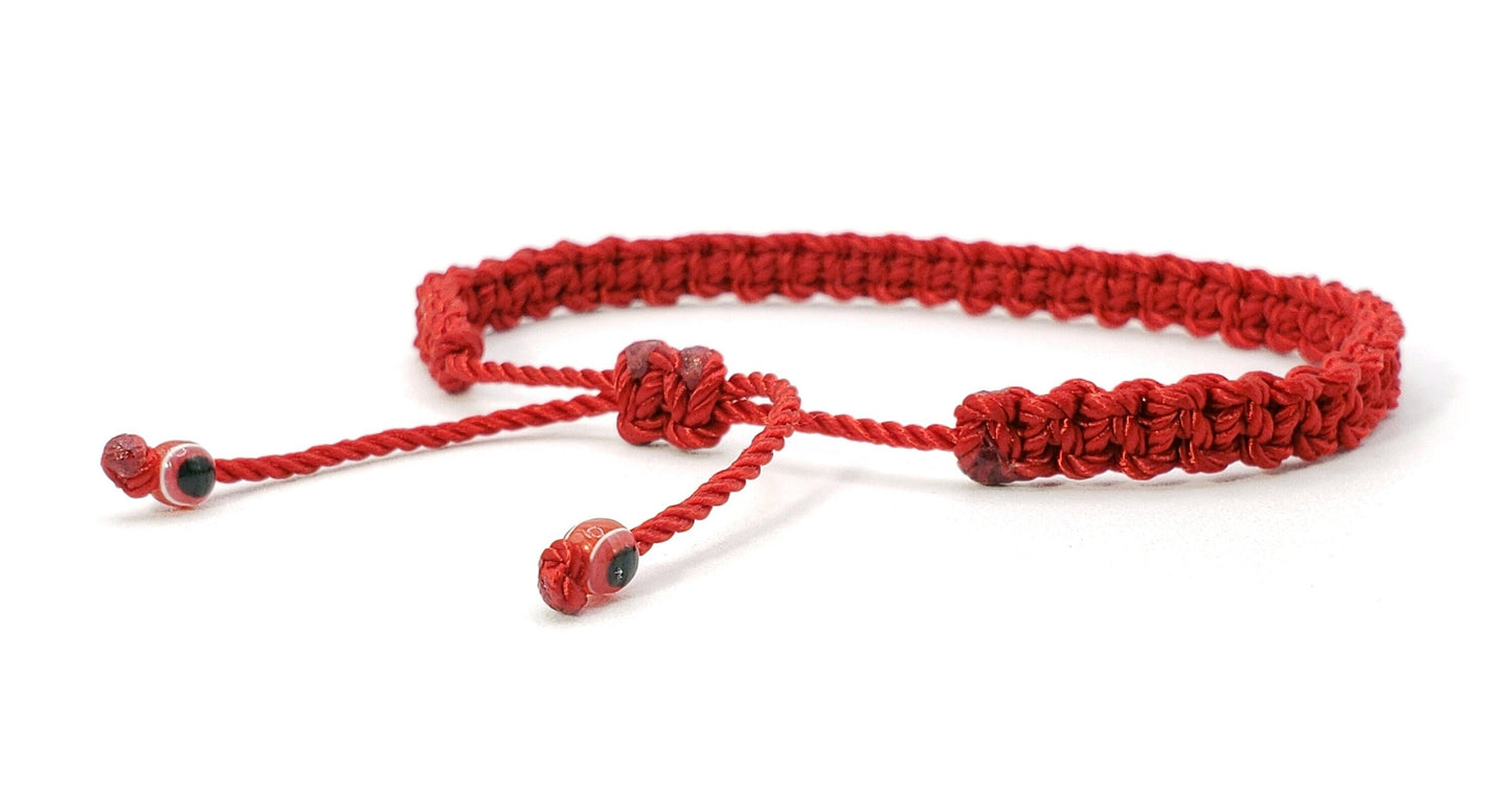 evil eye bracelet red string braided evil eye protection bracelet, adjustable, good luck charm for man & woman