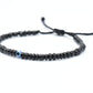 evil eye bracelet, black string evil eye wristband, beaded evil eye protection bracelet, adjustable, for man and woman