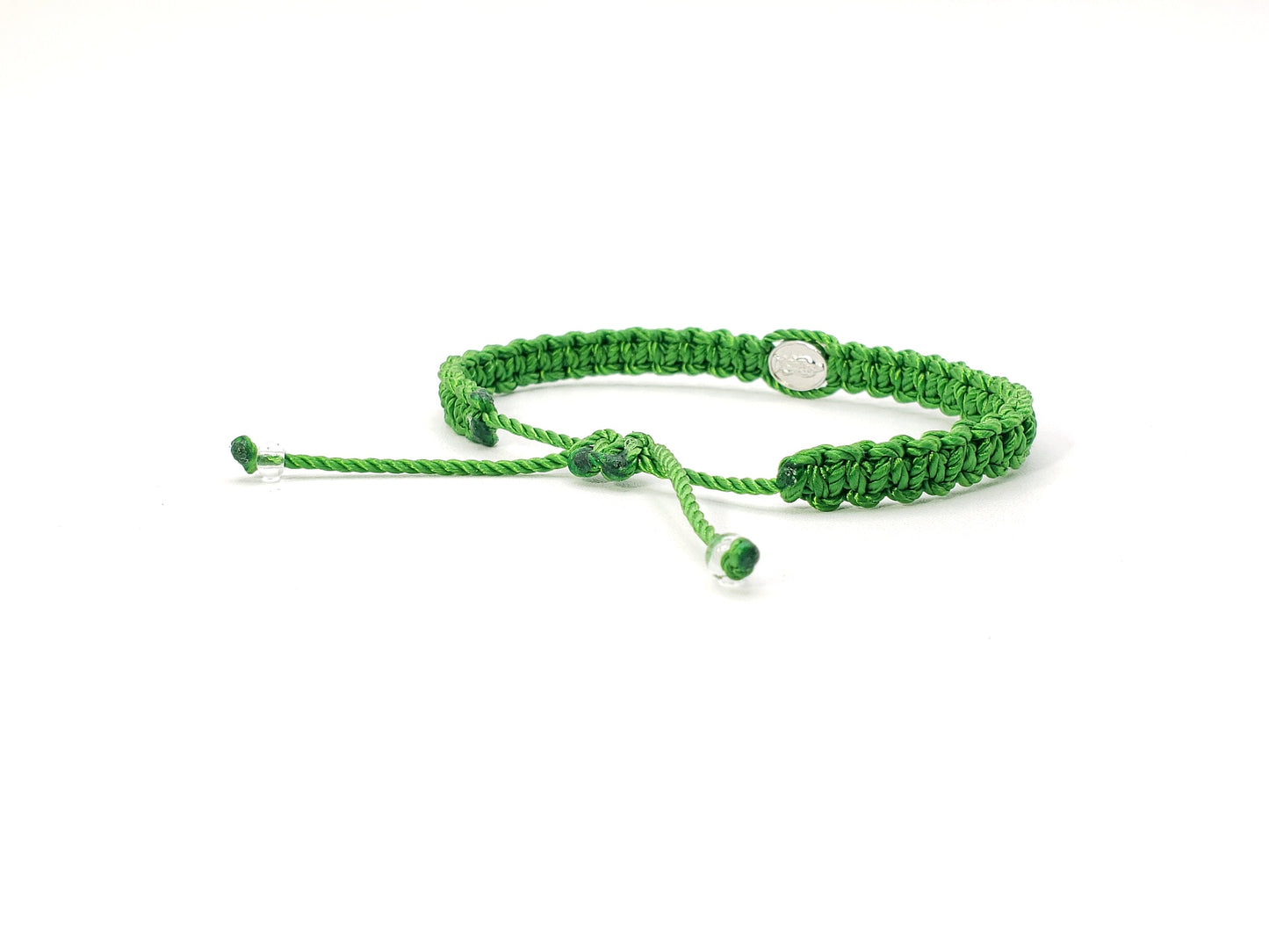 Our lady of Guadalupe green string wristband, braided protection bracelet, adjustable for man and woman