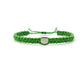 Our lady of Guadalupe green string wristband, braided protection bracelet, adjustable for man and woman