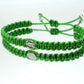 Our lady of Guadalupe green string wristband, braided protection bracelet, adjustable for man and woman