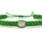 Our lady of Guadalupe green string wristband, braided protection bracelet, adjustable for man and woman