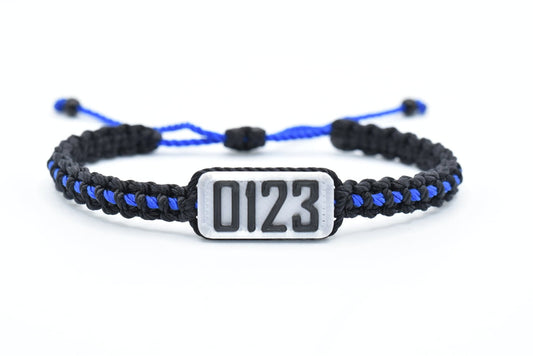 blue line bracelet police badge number bracelet Police bracelet thin blue line support police wristband adjustable badge number wristband