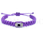 Kids size purple string evil eye bracelet, evil eye protection Evil eye amulet good luck charm braided bracelet for kids