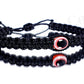 Men evil eye bracelet, black string evil eye wristband, braided evil eye protection bracelet, adjustable, for man and woman