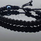 good luck black string bracelet, evil eye protection amulet, black string wristband, black evil eye bracelet, adjustable, man & woman