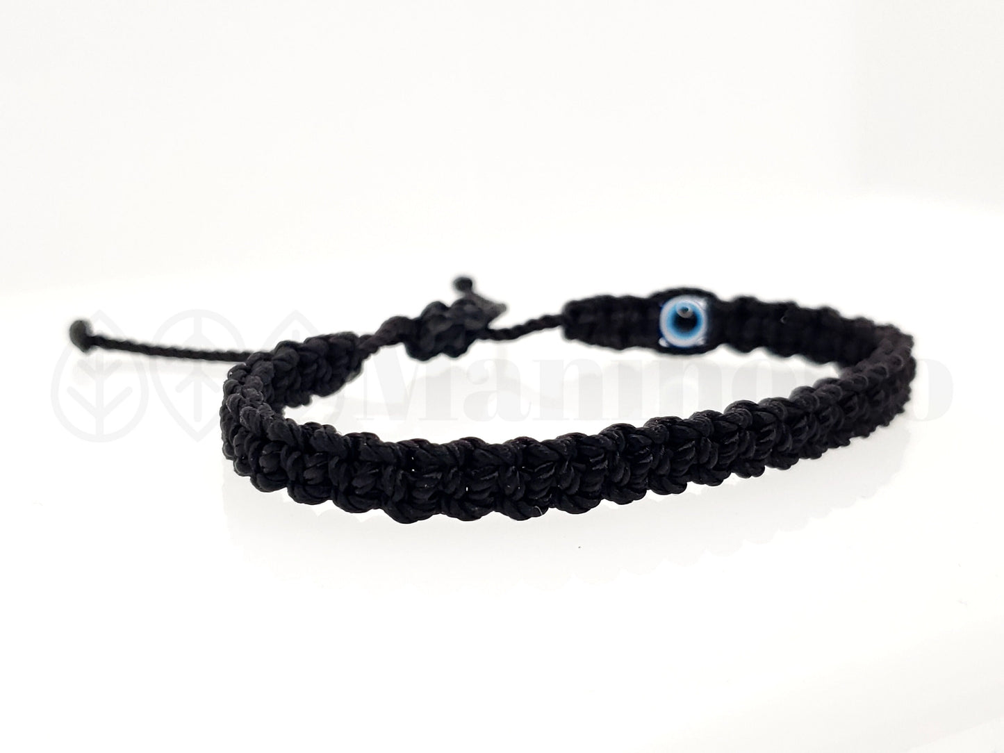 good luck black string bracelet, evil eye protection amulet, black string wristband, black evil eye bracelet, adjustable, man & woman