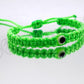 Kids size green string evil eye bracelet, evil eye protection, Evil eye amulet for kids, adjustable protection wristband