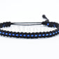 Thin Blue Line bracelet -support Police braided wristband -new -for man and woman