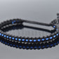 Thin Blue Line bracelet -support Police braided wristband -new -for man and woman